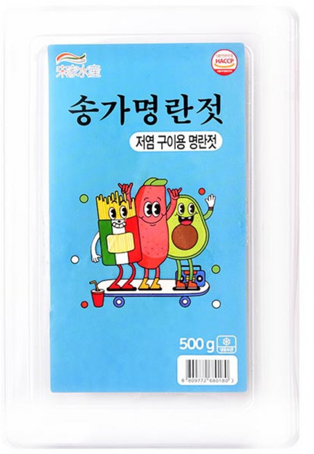 송송 저염 구이용 명란젓500g 무색소 명란버터구이, 500g, 1개