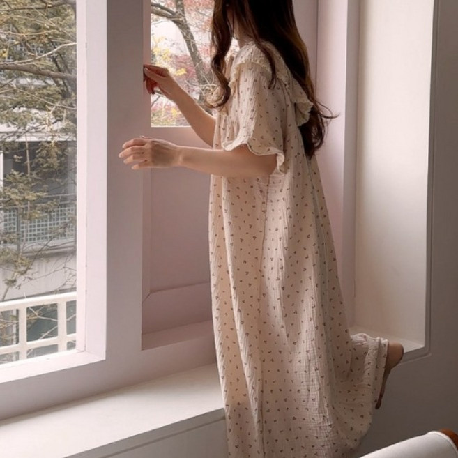 [해피데이 made] 리썸 체리 요루면 반팔 잠옷 파자마 세트 2color