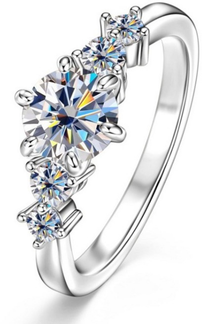 모이사나이트 1캐럿 반지 클래식 여성 데일리 착용 약혼반지 기념일 주얼리 생일 선물