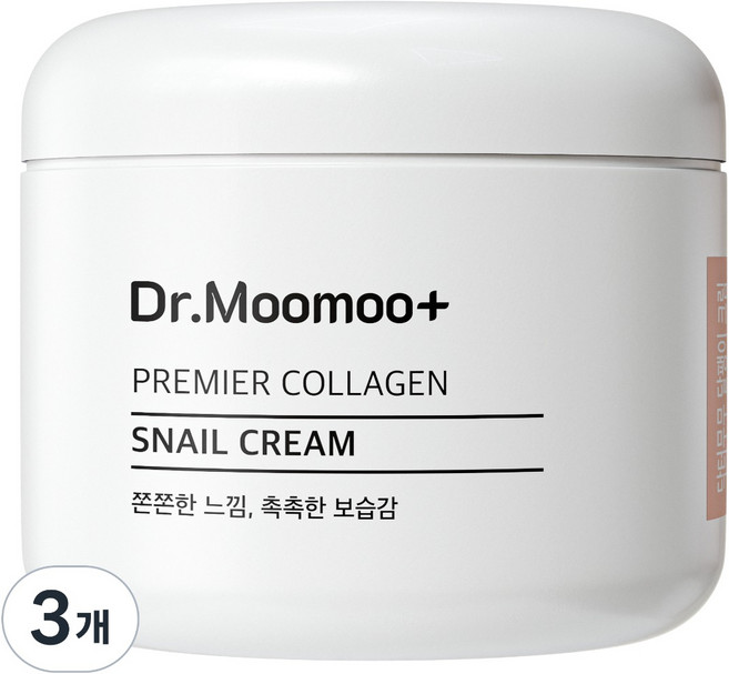닥터무무 촉촉한 스네일 달팽이 크림, 3개, 100ml