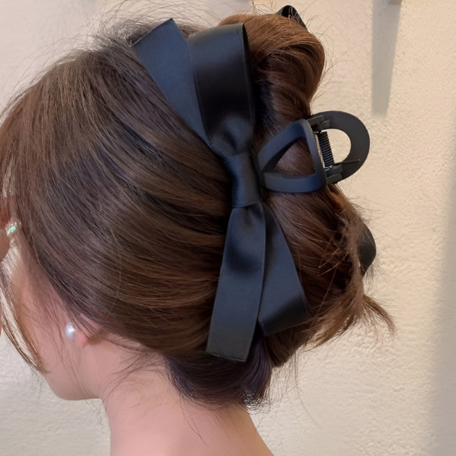 SUNSHINE 왕리본 올림머리 헤어 집게핀