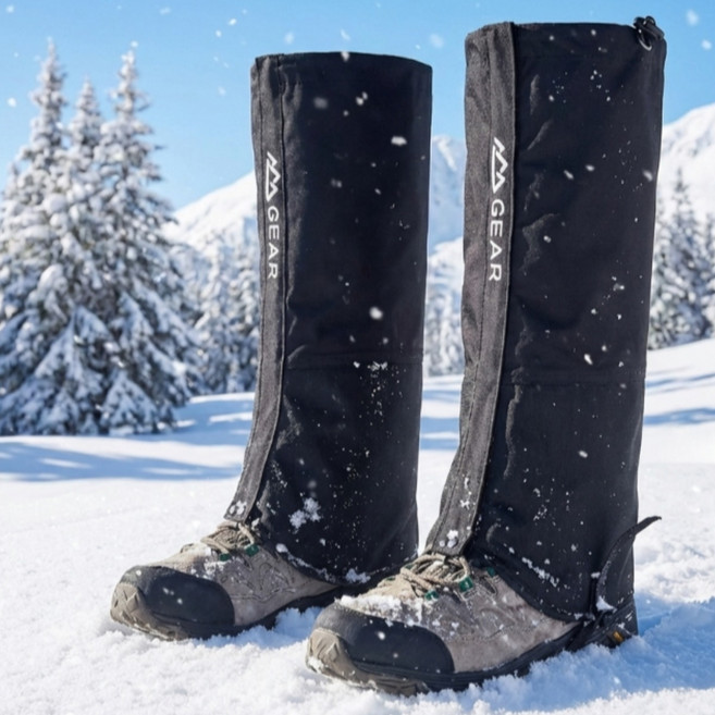 윈터기어 등산 아웃도어 스패츠 각반 발토시, 블랙