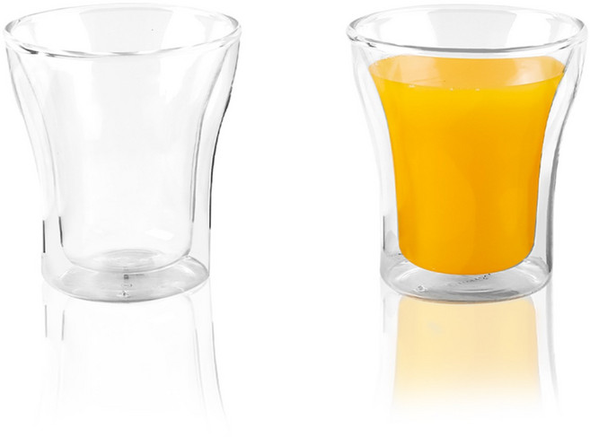 루체루나 내열 이중 유리컵 주스 250ml 2개세트, 2개