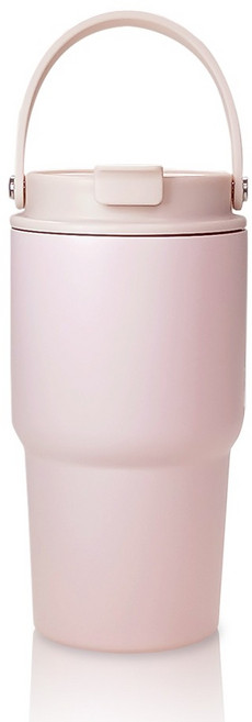 모멘 스트로우 텀블러 500ml 800ml 빨대텀블러 빨대내장형뚜껑 보온 보냉 이중진공, 핑크, 1개