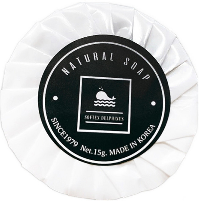 디케이무역 프리미엄 (국산)일회용 원형비누 15g(개별포장) 호텔비품 여행용, 15g, 300개