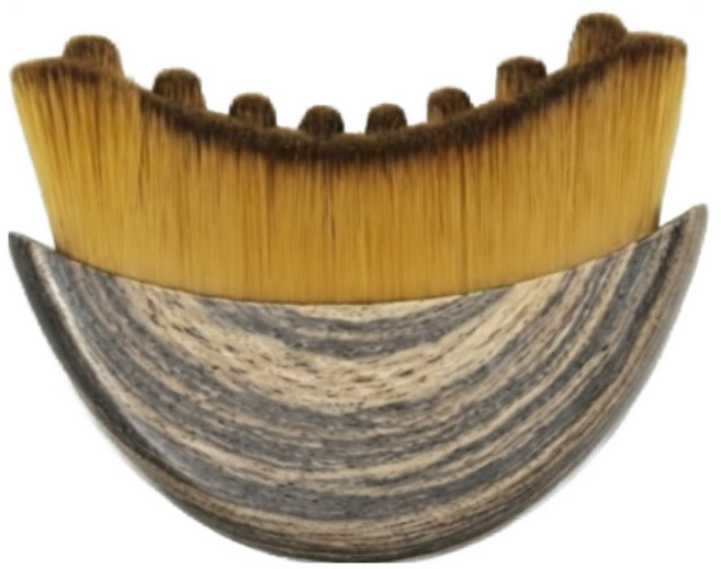 리프팅 브러쉬 괄사 림프 순환 마사지 홈케어, 1개, 브라운