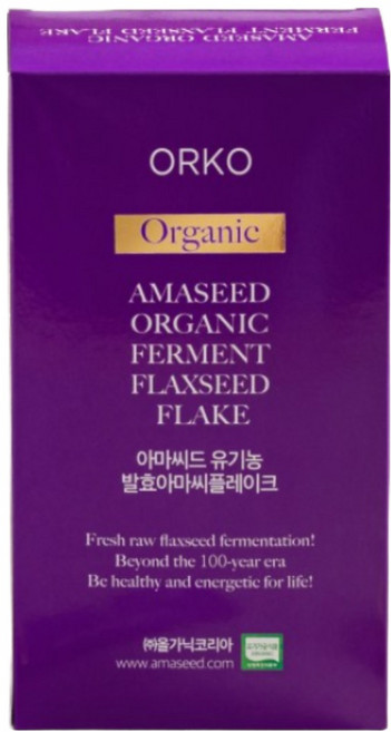 올가닉코리아 ORKO 유기농 발효 아마씨 플레이크 360g, 60개, 6g