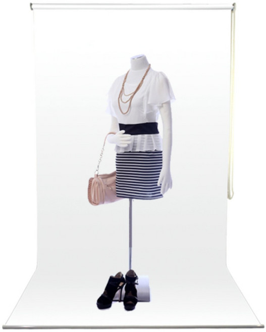 화이트전용 롤스크린배경천 배경지 의류촬영, Wide형(폭1.8길이4.0m)-부착형, 1개