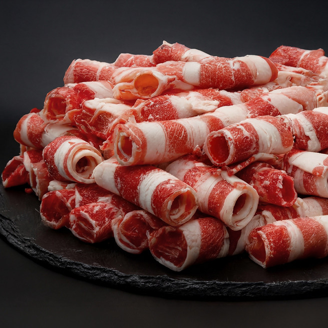 [서초정육] 프리미엄 미국산 우삼겹 신선 냉동 직발송 돌돌 샤브샤브 찌개 구이용, 1개, 1kg