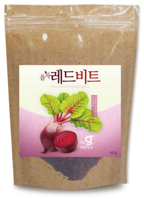 착한푸드 레드비트차 60g, 단품/소/단품/단품/60g1개_농산물중량_상세페이지참조, 1개