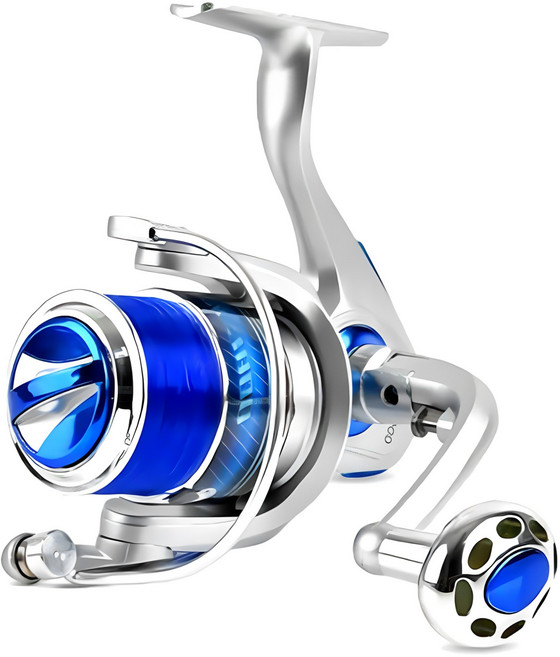 [BK]초경량 원투 릴 바다 스피닝릴 바다낚시 민물공용 BK-2000 3000 4000 5000 6000s, 메탈 그레이, BK5000