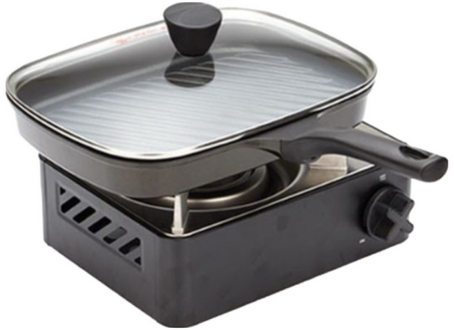 키친아트 다용도 멀티 그릴팬+유리뚜껑 IH인덕션 스테이크 생선구이 삼겹살, 1개, 키친아트 그릴팬+유리뚜껑(IH인덕션)