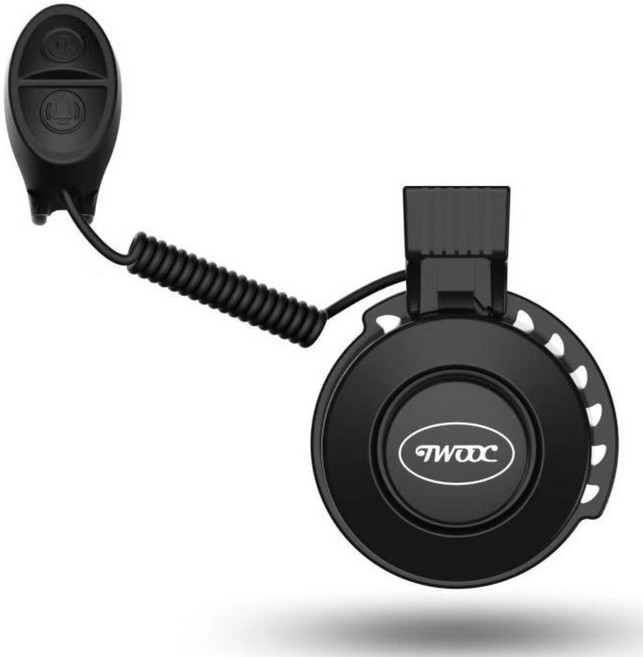 TWOOC 자전거 전동킥보드 볼륨조절 USB 전자벨, 블랙, 1개