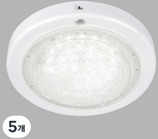 EL LED 센서등 20W 국산 현관 계단 복도 아크릴 원형 플리커프리, 주광색, 5개