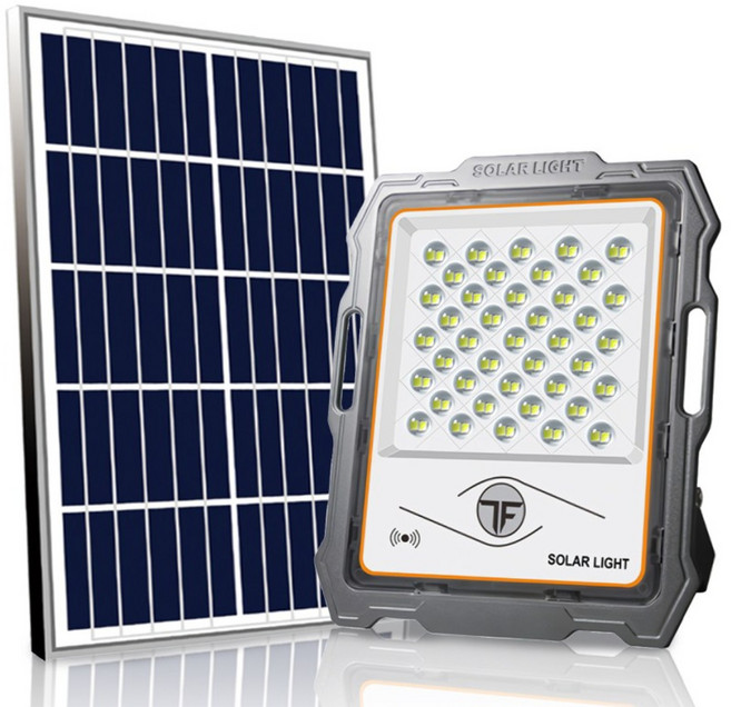 나눔조명 태양광 가로등 투광등 정원등 태양열 전등 LED 투광기 벽등 조명, 태양광 MJ 100W (포터블) 투광등, 노란빛