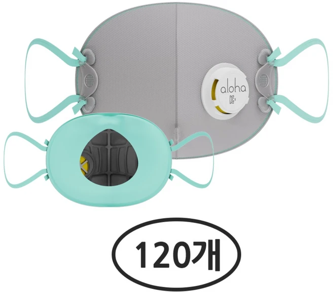 알로하 방진 마스크 1급 10매 활성탄 안면부여과식 보형물 밸브형 AF110V, 그레이, 12개 - 쿠팡