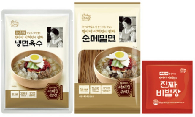[키친스토리] 이혜정의 진짜 순메밀면 16인분(순메밀면 16팩+육수10팩+비빔장6팩), 5.54kg, 1세트