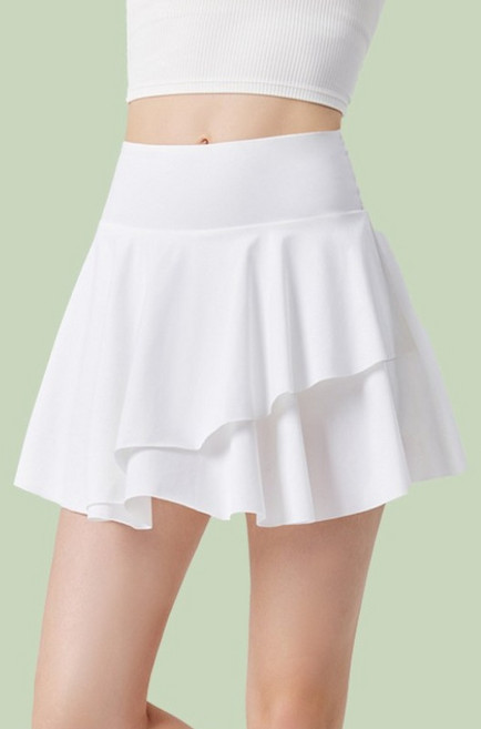 NEW 여름 밴딩 테니스 스커트 요가 치마 통기성 운동 스커트 여성 러닝 치마바지 프리미엄원단 여자 테니스운동복