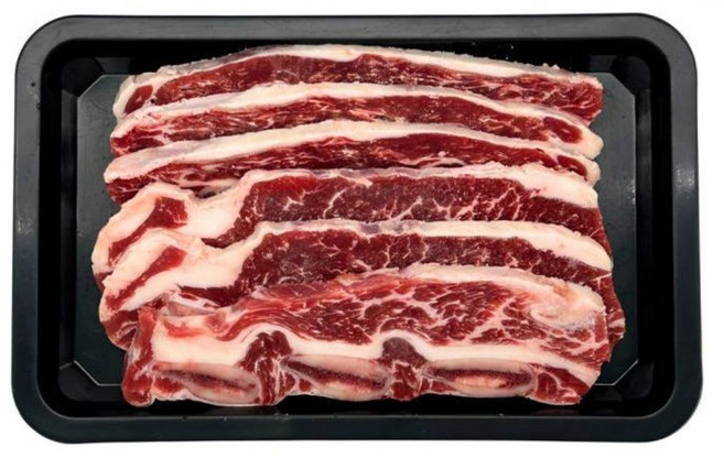 Halal Australian Frozen LA Korean Style Sliced Beef Ribs 호주산 하랄 냉동 LA 소갈비, 1개, 500g