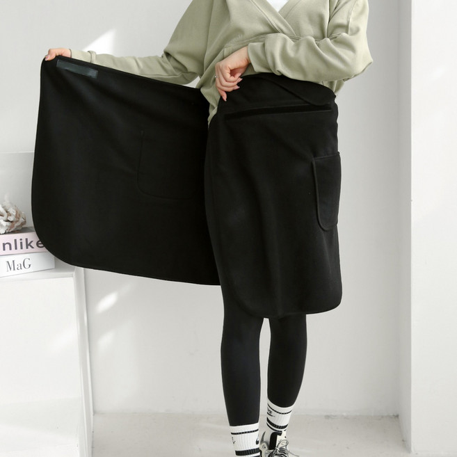 벤타나 커버랩 겨울용 기모 레깅스 힙커버 스커트 엉덩이가리개 커버 치마 레깅스 랩스커트 반바지