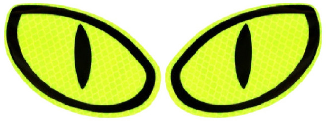 바이트 차량용 야간 반사 스티커, 형광, 1세트