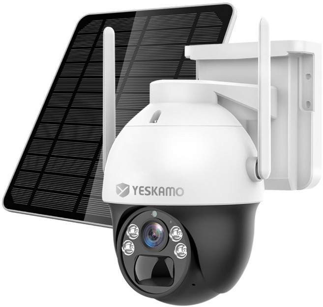 YESKAMO 예스카모 무선 CCTV 충전식 400만 PTZ회전 태양광 CCTV 카메라, KR-Q30, 1개