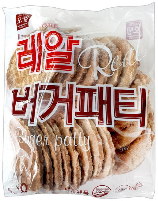 [오뗄] 레알버거패티 1kg, 1개