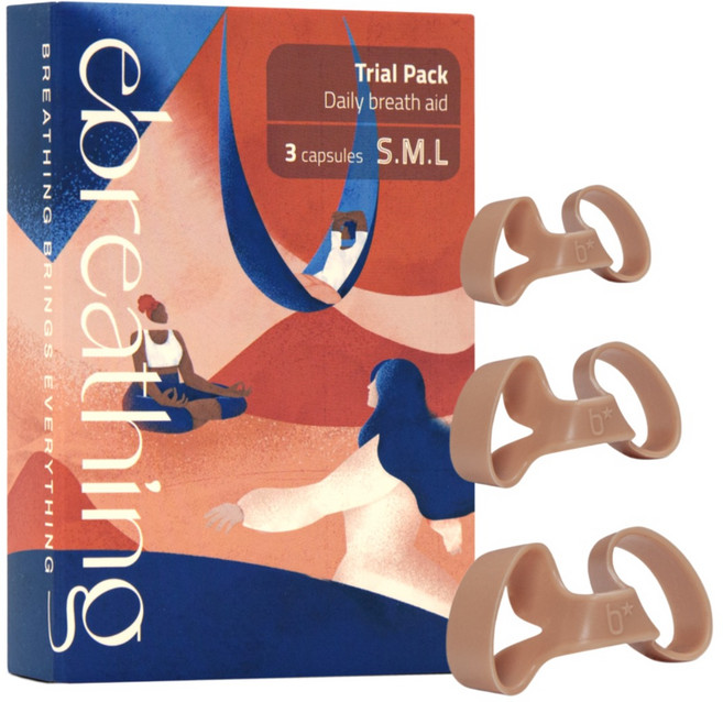 에브레싱(Ebreathing) 비강확장기 체험팩 | 코막힘 코골이 완화 | 콧속 비밸브 확장/원활한 호흡/공기 유량 증가 | 소/중/대 (S/M/L) 무향 각 1개, 1팩 - S/M/L 무향 각 1개입 (사이즈 확인용)