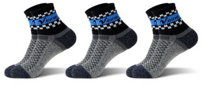 벗겨지지 않는 더햄 브이존 기능성 등산 양말, 블루, 1세트