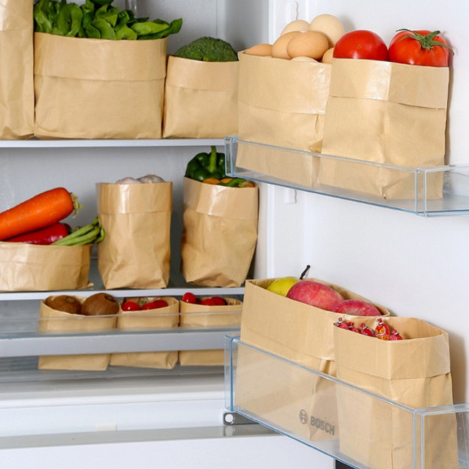 수더분 빈티지 페이퍼 냉장고 정리함 방수, 8개, 크라프트지