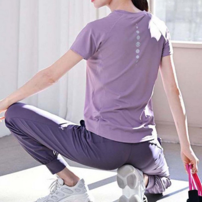 AOKADA 여성 런닝복 조깅복 트레이닝복 요가복 헬스복 운동복 기능성 긴팔 + 조거팬츠 2종 상하의 세트