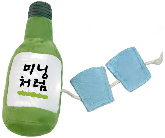 강아지 동물인형 딸랑이 장난감, 1개, 멍소주