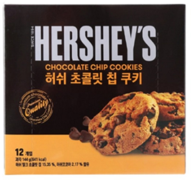 허쉬 초콜릿칩 쿠키 144g, 12개