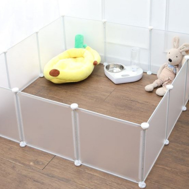 몽몽 강아지/애완동물 반투명 울타리 소형 12P, 1세트