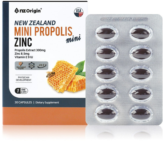 엔젯오리진 미니 프로폴리스 아연, 30정, 1개