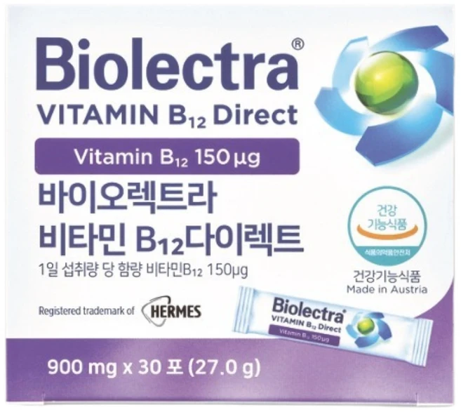 바이오렉트라 헤어메스 비타민B12 다이렉트, 1박스, 30회분 - 쿠팡