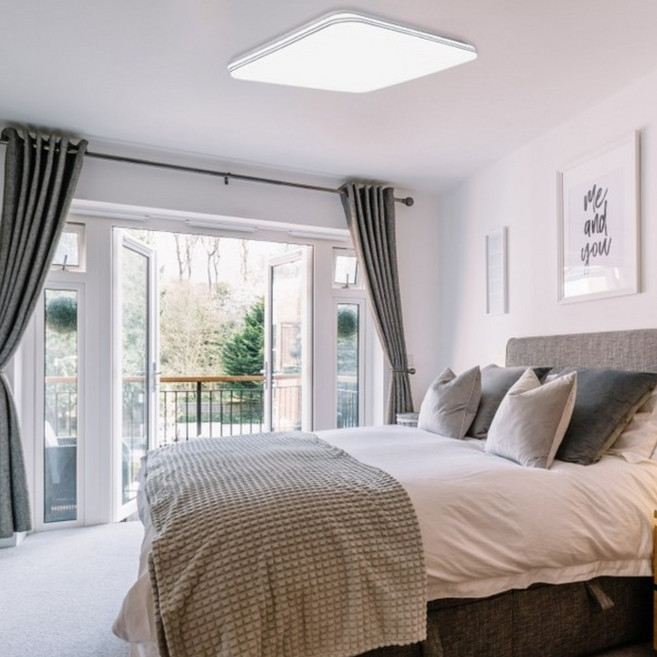 삼성칩 LED 슬림실버라인 방등 플리커프리 60W, 1개, 주광색