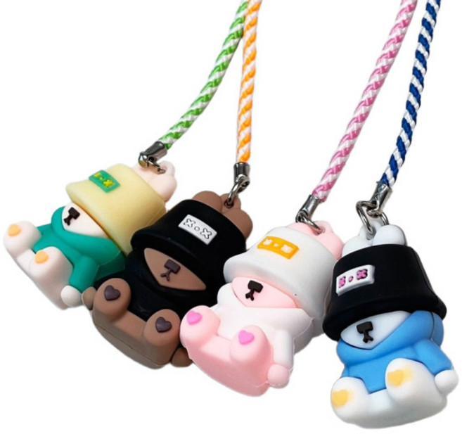 모자곰 골프 티걸이 골프소품 티 분실방지 실리콘 캐릭터 티고리, 1세트