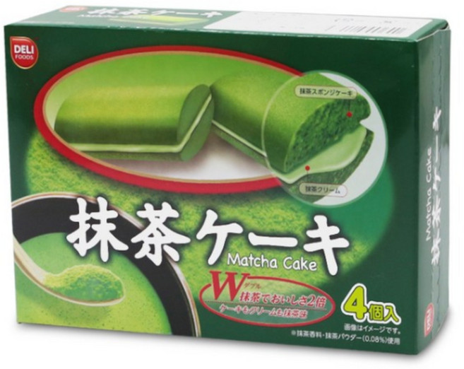리치푸드 델리 말차플레이버 케익, 72g, 16개