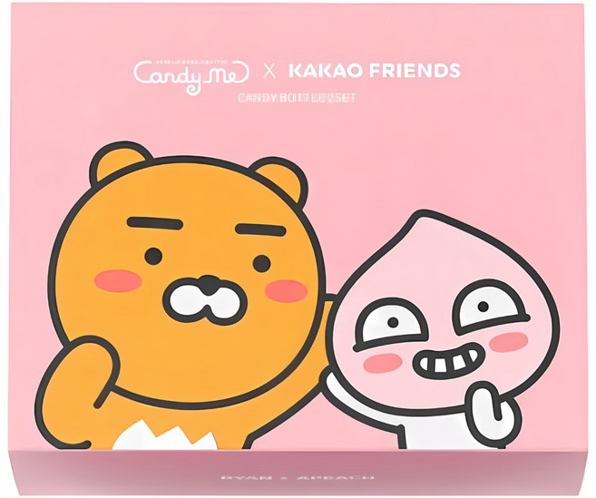 카카오프렌즈 수제사탕 2종 선물세트 +쇼핑백 기념일 발렌타인데이 화이트데이 사무실 간식, 2개, 70g