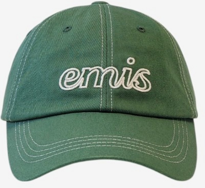 [국내정품] 25SS 이미스 모자 레터링 로고 화이트 스티치 볼캡 + 모자집게