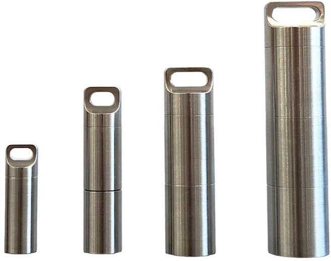 싸이소 스테인리스 약통케이스 알약통 휴대용 영양제통 보관함, 티타늄 약통 대(2칸), 1개