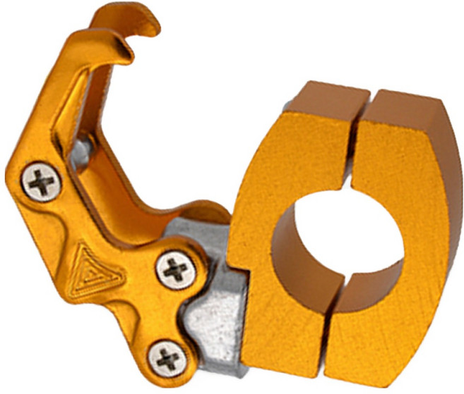 스피드마크 오토바이 봉지걸이 기본형 22mm 핸들바 범용, 골드, 1개