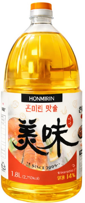 혼미린 미림 맛술 요리주 1.8, 6개, 1.8L