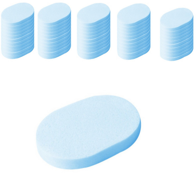 위시월드 고급 클렌징 해면 스펀지 13T, 블루, 50개