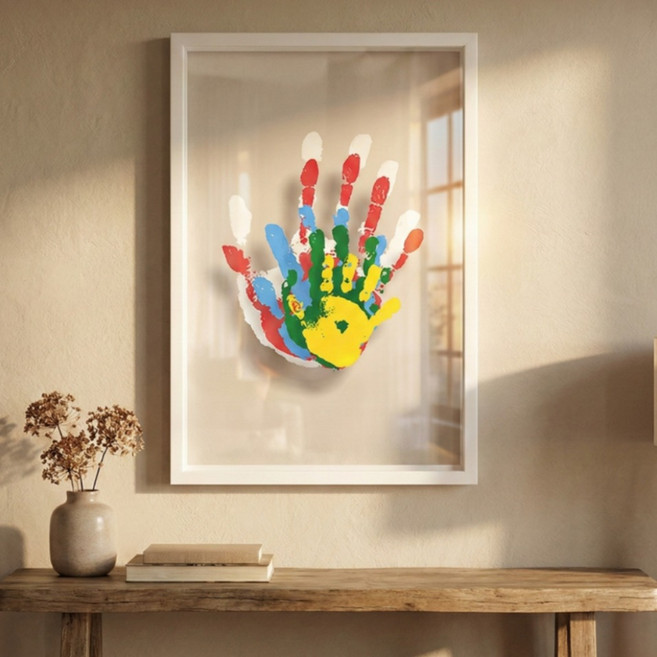 가족 커플 손도장 손바닥 발도장 발바닥 액자 diy, 1개, 화이트