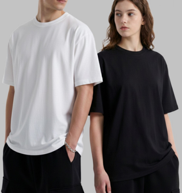 [매장정품] 유니클로 반팔티 1+1 남여공용 이너티셔츠 + 뉴브온 파우치