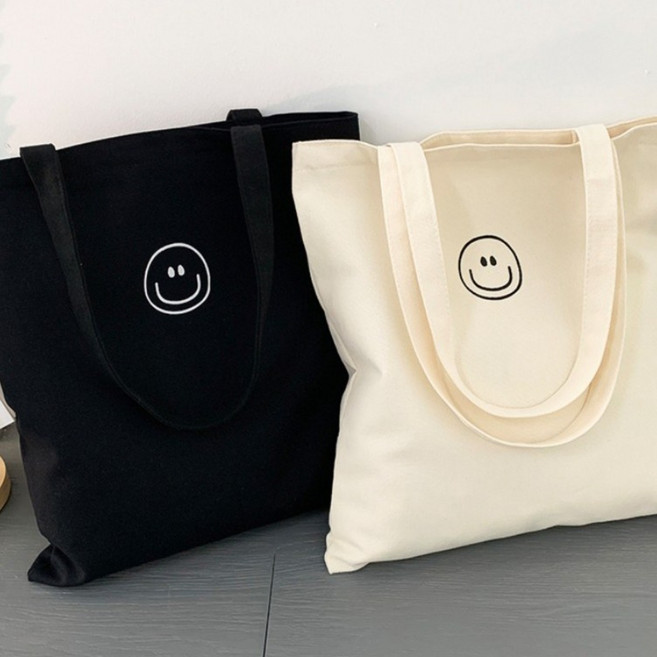 차차바이 스마일 대형 에코백