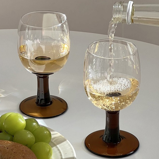 프레포유 고블렛잔 고블렛 와인잔 2p 유리컵, 2개, 고블렛와인잔