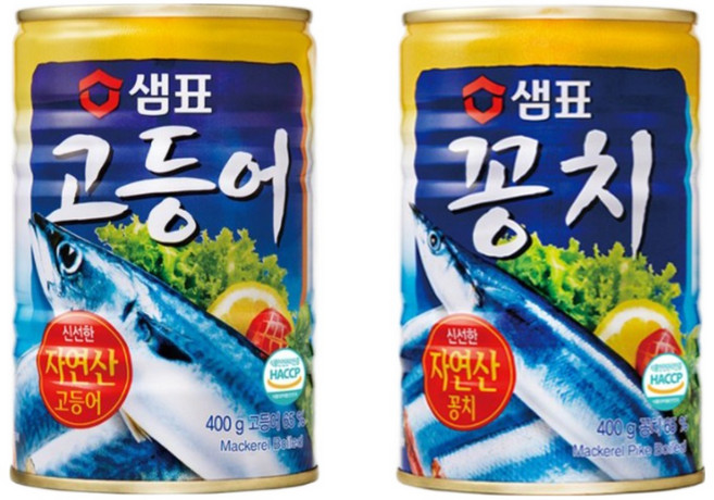 샘표 고등어(12개)+꽁치 통조림(12개) 총 24개, 400g, 1개